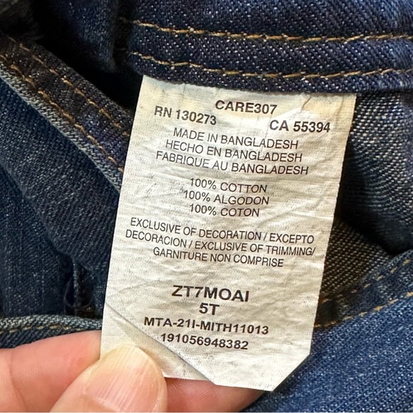 Wrangler Authentics Boys' Classic Denim Overall Size 4T - Picture 10 of 10